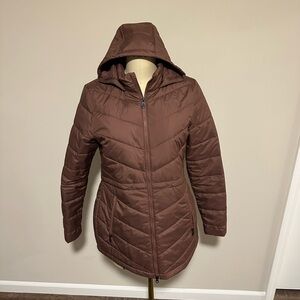 The North Face Women's Mauve Hooded Puffer Jacket